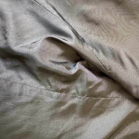 OSCAR DE LA RENTA Mens Brown Chevron Lambswool Sport Coat Elbow Patch - Picture 5 of 12